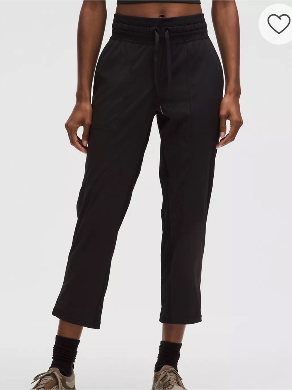lululemon athletica Black Cropped Drawstring Pants